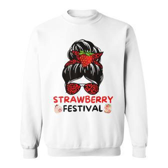 Womens Strawberry Festival Fruit Lover Mom Girl Cute Gifts Sweatshirt | Mazezy