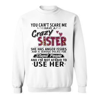 You Cant Scare Me I Have A Crazy Bestie Leopard Pink - Mens Standard Sweatshirt - Monsterry UK