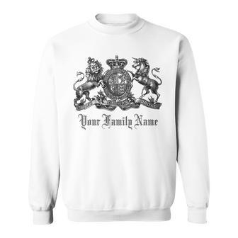 Your Family Name Customizable Crest Sweatshirt - Seseable