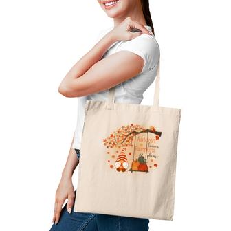 Funny Fall Pumpkin Kisses Harvest Wishes V2 Tote Bag