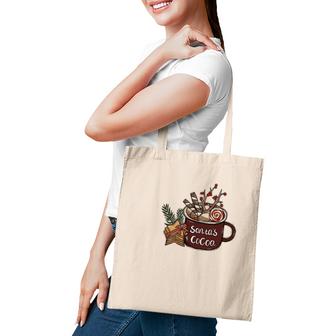 Funny Christmas Santa Cocoa Tote Bag