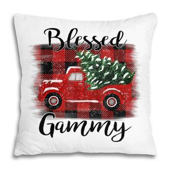 Blessed Gammy Red Truck Vintage Christmas Tree Pillow | Mazezy