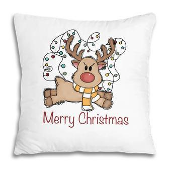 Christmas Deer Merry Christmas Pillow - Thegiftio UK