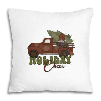 Christmas Red Truck Holiday Cheer Pillow - Thegiftio UK