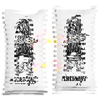 Cosmetology Life Messy Bun | Cosmetologist Beautician Gift For Womens Pillow | Mazezy