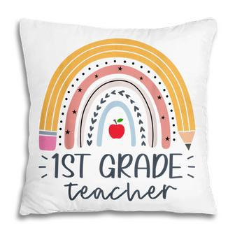 First Grade Teacher Boho Rainbow 1St Grade Teacher Womens Pillow