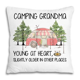 Funny Cute Camping Grandma Cool Vintage Camp Lovers Pillow | Mazezy
