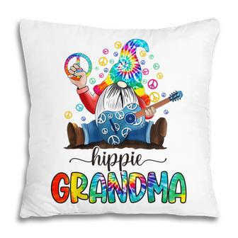 Funny Hippie Grandma Gnome Mothers Day Tie Dye Pillow | Mazezy