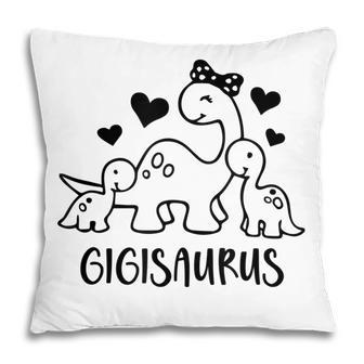 Gigisaurus Mimi Nana Mothers Day Present For Grandma Saurus Pillow | Mazezy