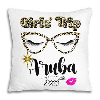 Girls Trip Aruba 2023 For Womens Weekend Birthday Squad Pillow