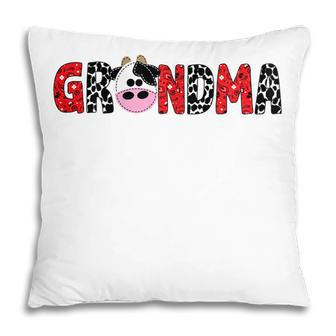 Grandma Of The Birthday For Boy Cow Farm Birthday Cow Nana Gift For Womens Pillow | Mazezy