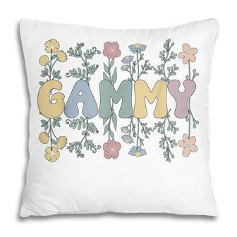 Groovy Gammy Grandmother Flowers Gammy Grandma Pillow | Mazezy