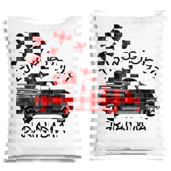 I Love Being A Grandma Heart Plaid Buffalo Funny Grandma Pillow | Mazezy