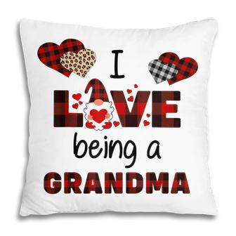 I Love Being A Grandma Nana Mimi Gnome Holding Heart Pajama Pillow | Mazezy