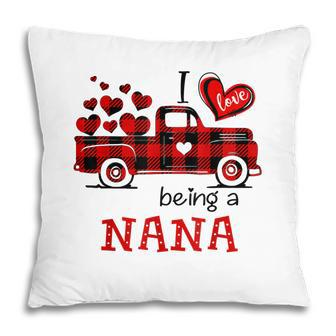 I Love Being A Nana Truck Xmas Christmas Gift For G Pillow | Mazezy
