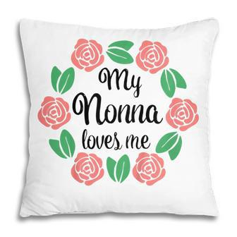 Kids My Nonna Loves Me Mothers Day Xmas Italian Grandma Girl Pillow | Mazezy DE