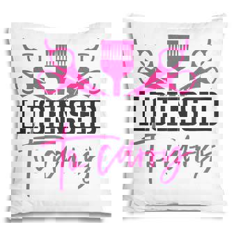 Licensed To Carry Hairstylist Cosmetologist Hairdresser Gift For Womens Pillow | Mazezy