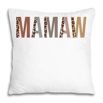 Mamaw Leopard Print Mom Cute Mothers Day Funny Grandma Pillow