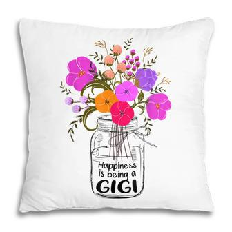 Mom Grandma Floral Gift Happiness Is Being A Gigi Gift For Women Pillow | Mazezy UK