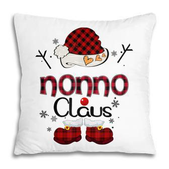 Nonno Claus Red Plaid Grandma Gift Pillow | Mazezy