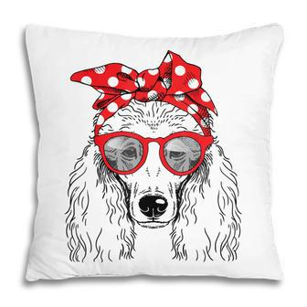 Poodle Dog Mom Bandana Sunglasses Mothers Day Pillow