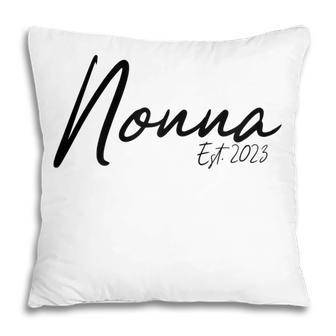 Promoted To Nonna 2023 Italian Grandma 2023 New Grandmother Gift For Womens Pillow | Mazezy