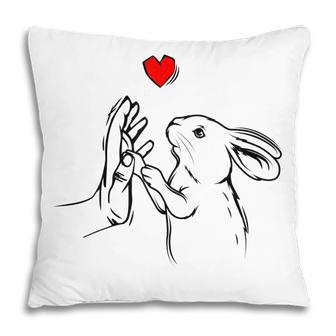 Rabbit Love Bunny Funny Gift For Girls Womens Pillow | Mazezy