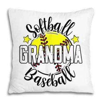 Softball Baseball Grandma Gift Mothers Day Pillow | Mazezy