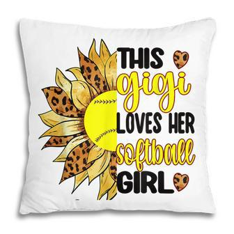 This Gigi Loves Her Softball Girl Softball Grandma Gigi Pillow | Mazezy