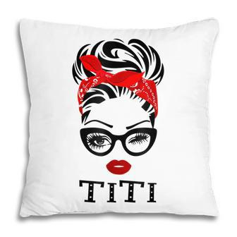 Titi Wink Eye Woman Face Gift For Titi Grandma Gift Gift For Womens Pillow | Mazezy DE