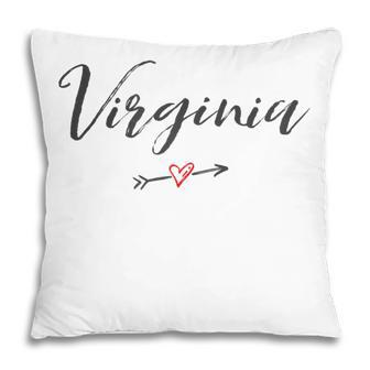 Virginia Vintage I Love Heart Va Gift For Womens Pillow | Mazezy