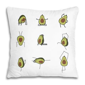 Yoga Avocado Avocado Gift Vegan Vegetarian Vegan Gifts Gift For Womens Pillow | Mazezy CA
