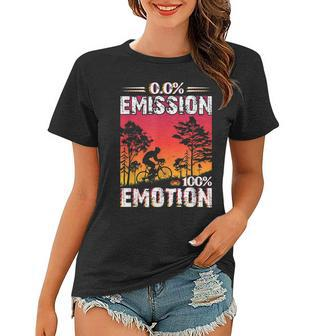 0 Emission 100 Emotion Anti E-Bike Fahrradfahrer Frauen Tshirt - Seseable