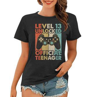 13. Geburtstag Jungen Frauen Tshirt Level 13 Freigeschaltet Offizieller Teenager - Seseable