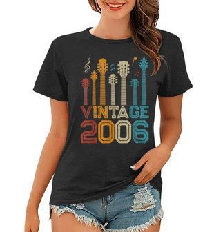 17Th Birthday Gifts Vintage 2006 Guitarist Guitar Lovers Women T-shirt - Seseable