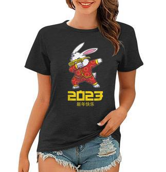 2023 Year Of The Rabbit Chinese Dabbing New Year Bunny Women T-shirt - Thegiftio UK
