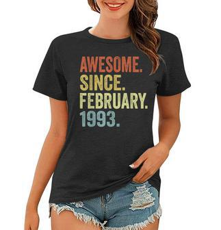 30 Year Old Gifts Vintage Retro February 1993 30Th Birthday V4 Women T-shirt - Seseable