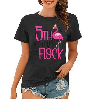 5Th Grade Flock Pink Flamingo Squad Cute Kids Girls Women T-shirt | Mazezy