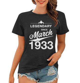 90 Geburtstag 90 Jahre Alt Legendär Seit März 1933 V6 Frauen Tshirt - Seseable