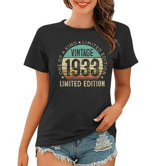 90 Year Old Gift Vintage 1933 90Th Birthday Gift Men Women V2 Women T-shirt - Seseable