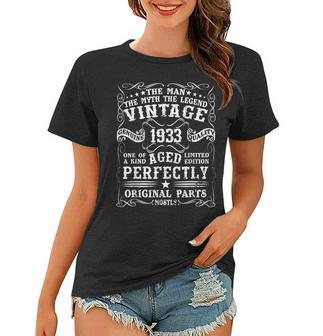 90 Years Old Gift Vintage 1933 Man Myth Legend 90Th Birthday Women T-shirt - Seseable