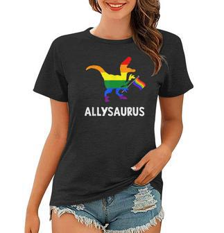 Allysaurus Trans Ally T Rex Dinosaur Gay Pride Parade Lgbt V2 Women T-shirt - Thegiftio UK