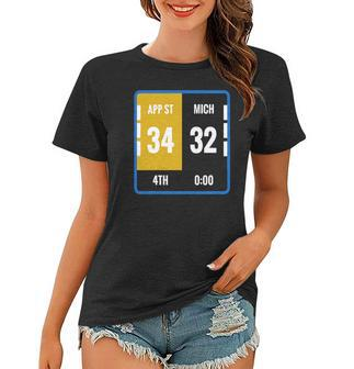Appalachian Michigan Scoreboard Football Women T-shirt - Thegiftio UK