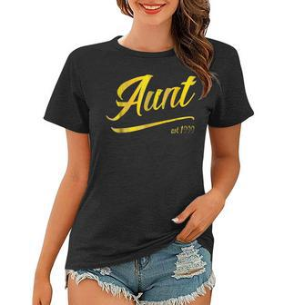 Aunt Est 1999 Matching T Uncle New Niece Nephew Auntie Women T-shirt | Mazezy