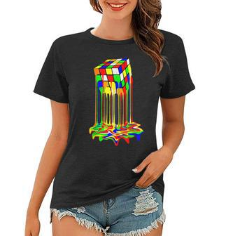 Awesome Graphic Melting Rubik Rubix Rubics Cube V2 Women T-shirt | Mazezy