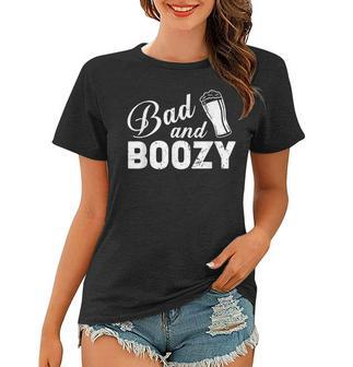 Bad And Boozy St Patricks Day Funny Shirts For Man & Women Women T-shirt | Mazezy