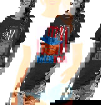 Basketball Uncle Sam 4Th Of July Boys Kids Ns Dribble Women T-shirt | Mazezy