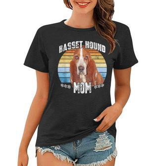 Basset Hound Mom Mama Mothers Day Gift Women T-shirt | Mazezy