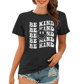 Be Kind Retro Happy Face – Vintage Positivity Women T-shirt | Mazezy