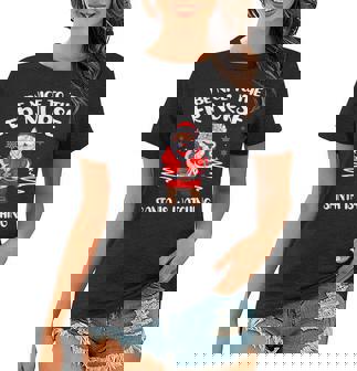 Be Nice To The Er Nurse Santa Is Watching Nursing Christmas Women T-shirt - Thegiftio